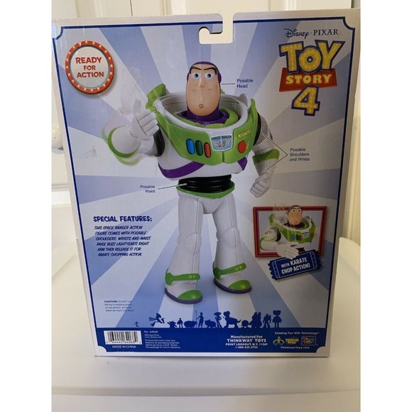 New Buzz Lightyear Toy Story 4 Disney Pixar 12” Chopping‎ Action NWT - Picture 7 of 7